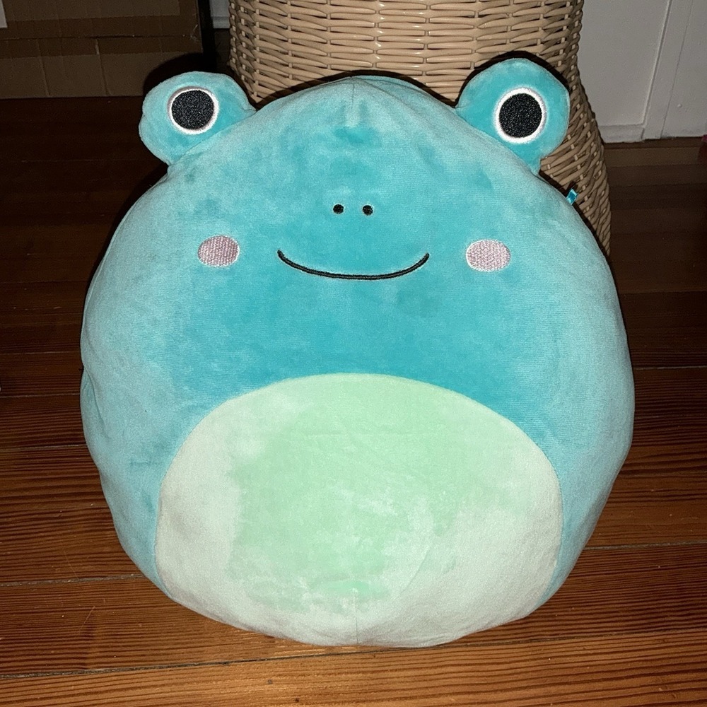 Squishmallows‎ 14" Ludwig The Frog Plush 2022 Green Teal Blue Stuffed Animal